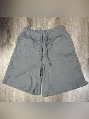 NWT EILEEN FISHER XS Gray Ash Flared Sleep Shorts 100% Organic Cotton Drawstring
